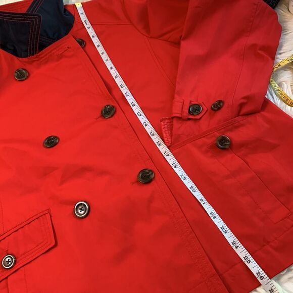 LANDS’ END double breasted jacket 4 exterior pockets 1 interior lined women’s M - Picture 8 of 11